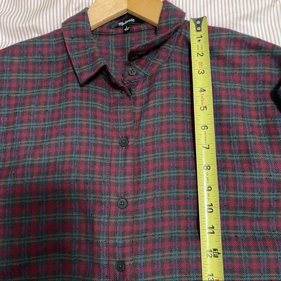 Madewell Westlake Pfeiffer Plaid Oversized Button Front Top - Picture 10 of 12